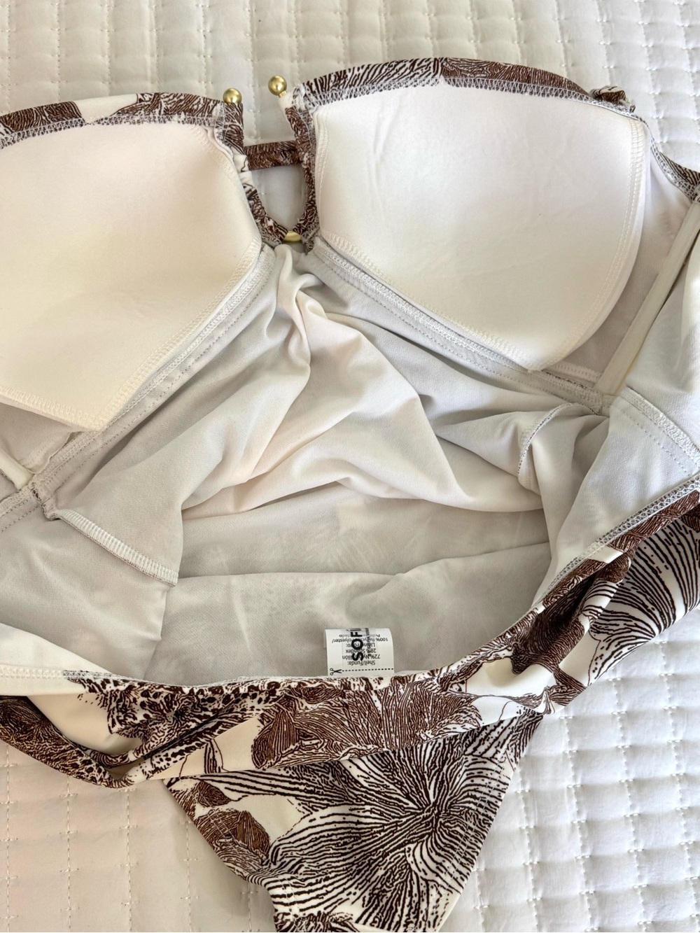 NWT Sofia by Sofia Vergara Bandeau One Piece Swimsuit L - Picture 10 of 15